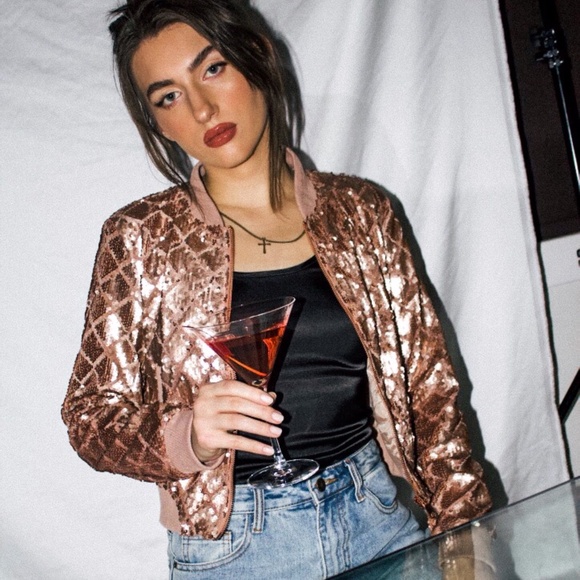 *SOLD* XXI Sequinned Jacket - Picture 2 of 10